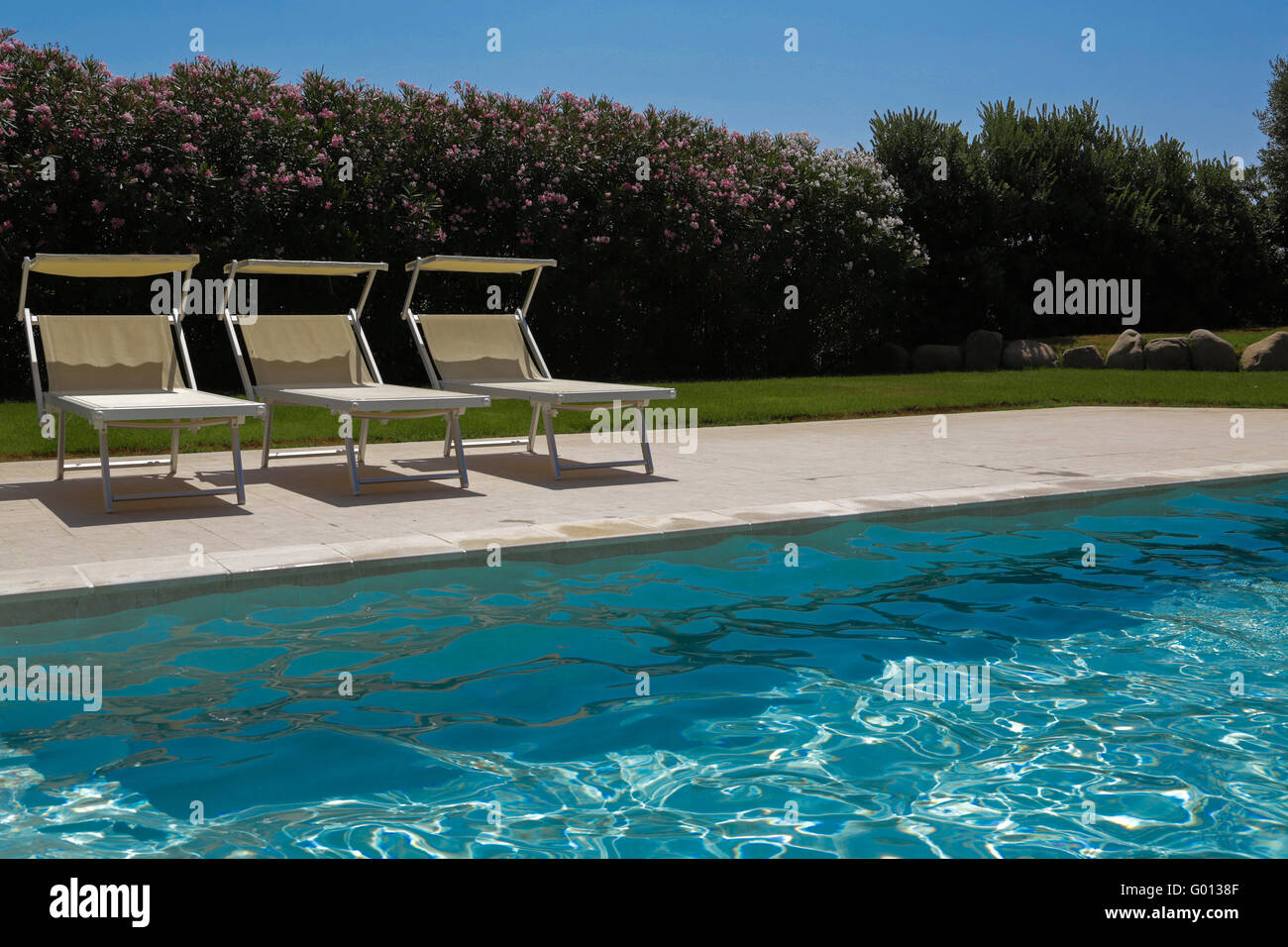 Swimming pool seats Stock Photo Alamy