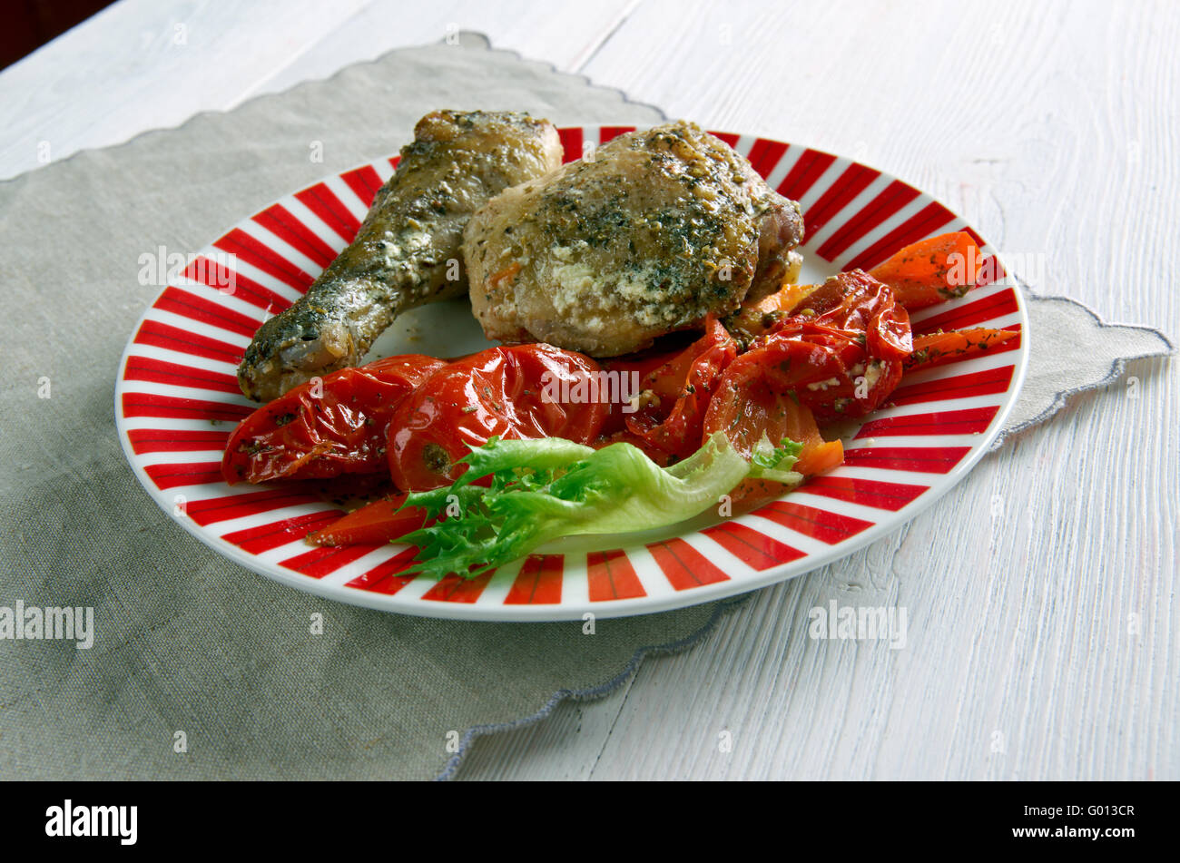 Poached chicken Stock Photo Alamy