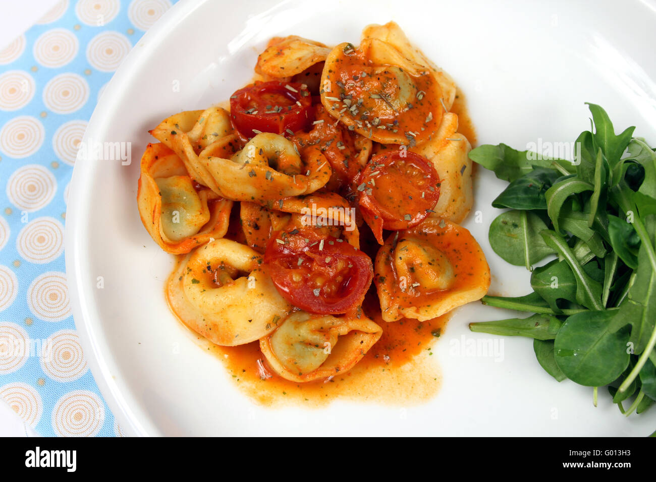 Noodles in tomato sauce Stock Photo Alamy