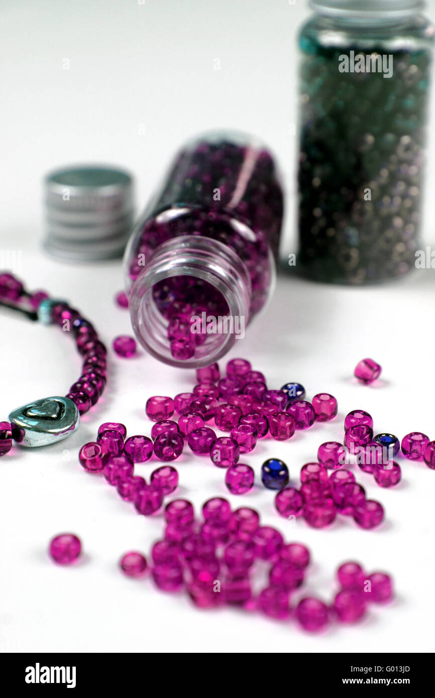 Purple glass bead Stock Photo