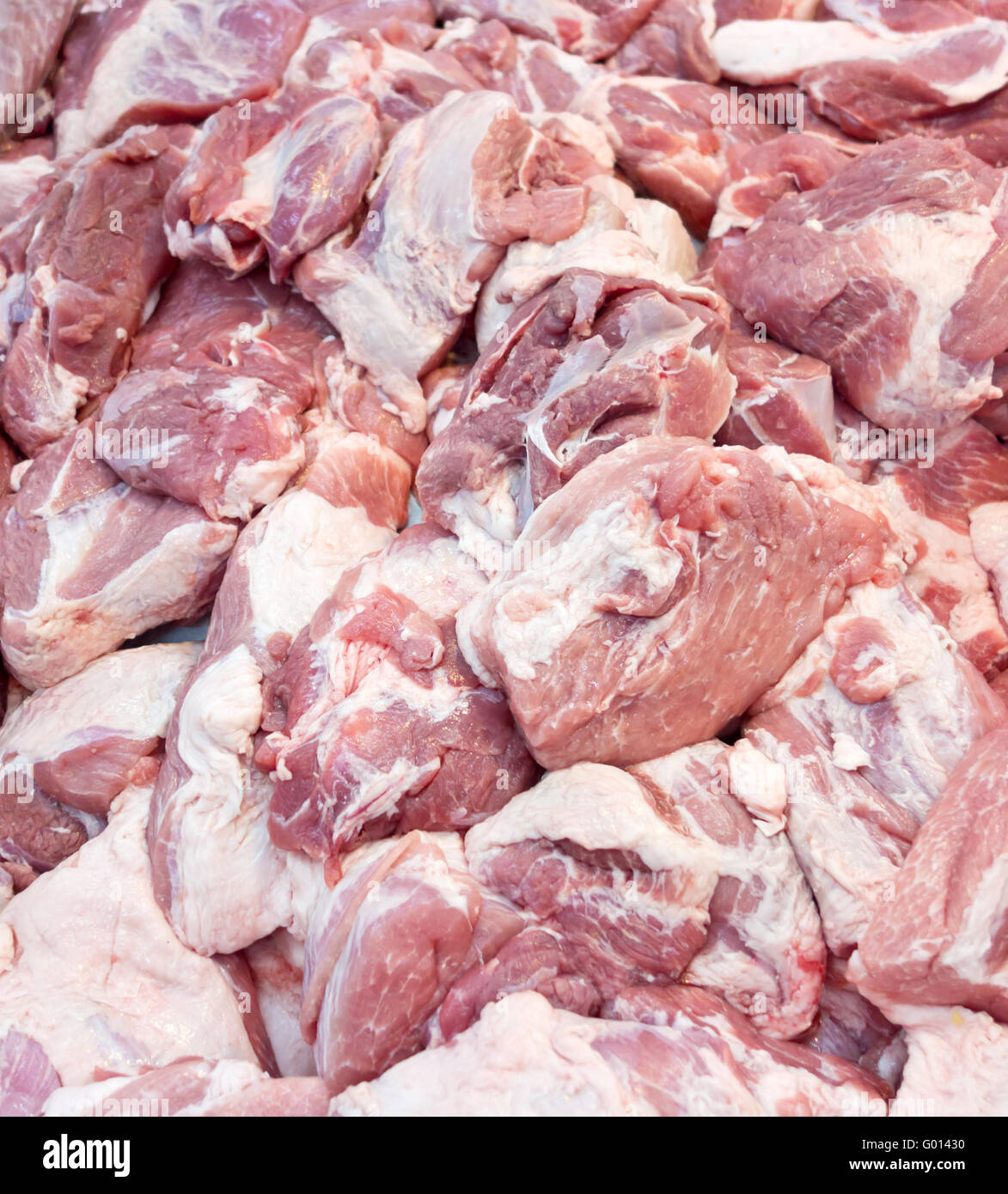 Scale with raw meat Stock Photo - Alamy