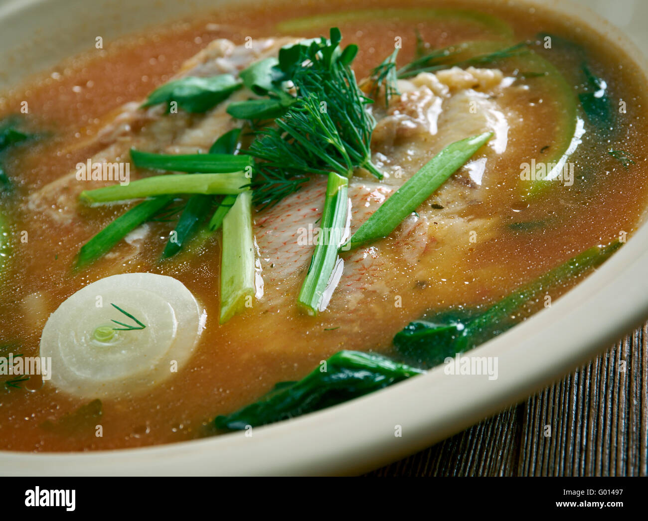 Korean fish soup Stock Photo Alamy