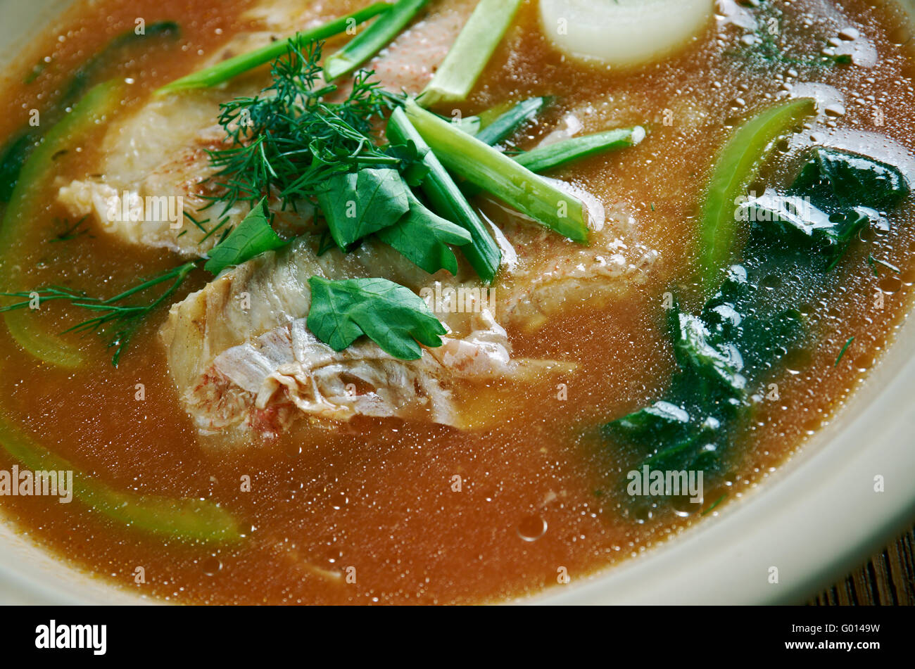 Korean fish soup Stock Photo Alamy