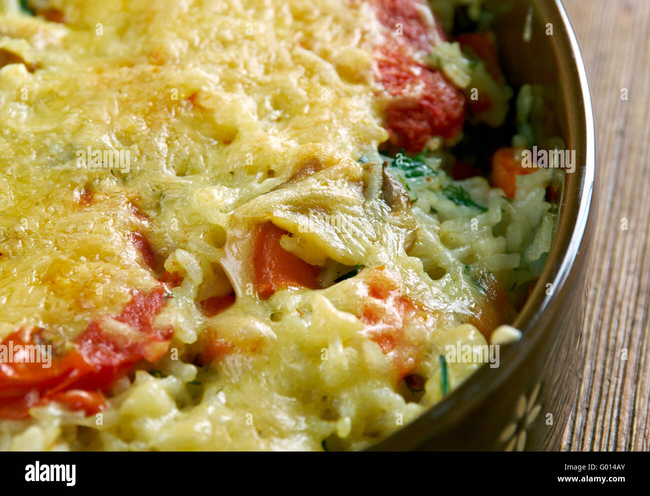 casserole of rice, vegetables Stock Photo Alamy
