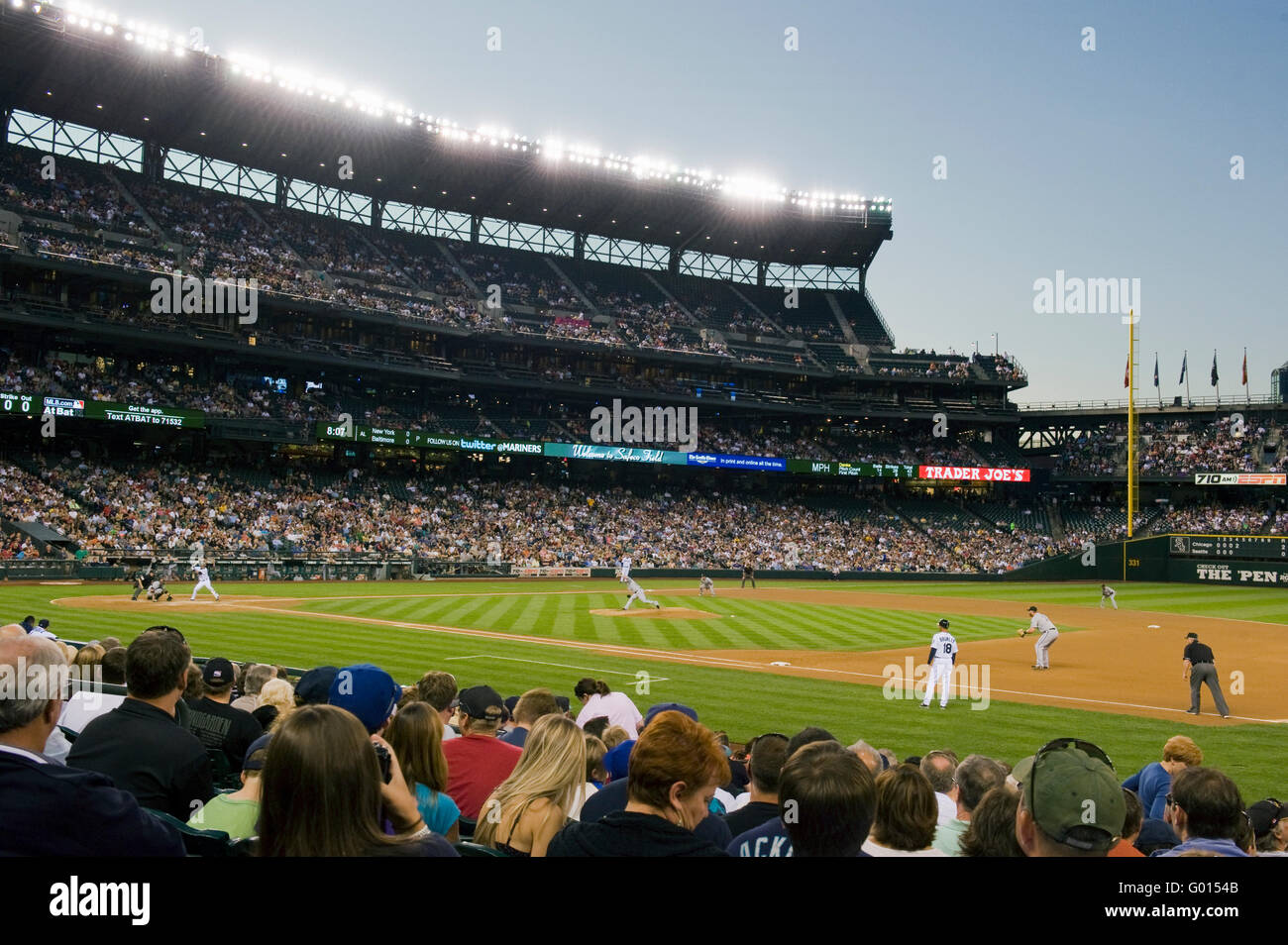 Seattle Mariners vs. Chicago White Sox, Safeco Field Seattle, WA Stock Photo