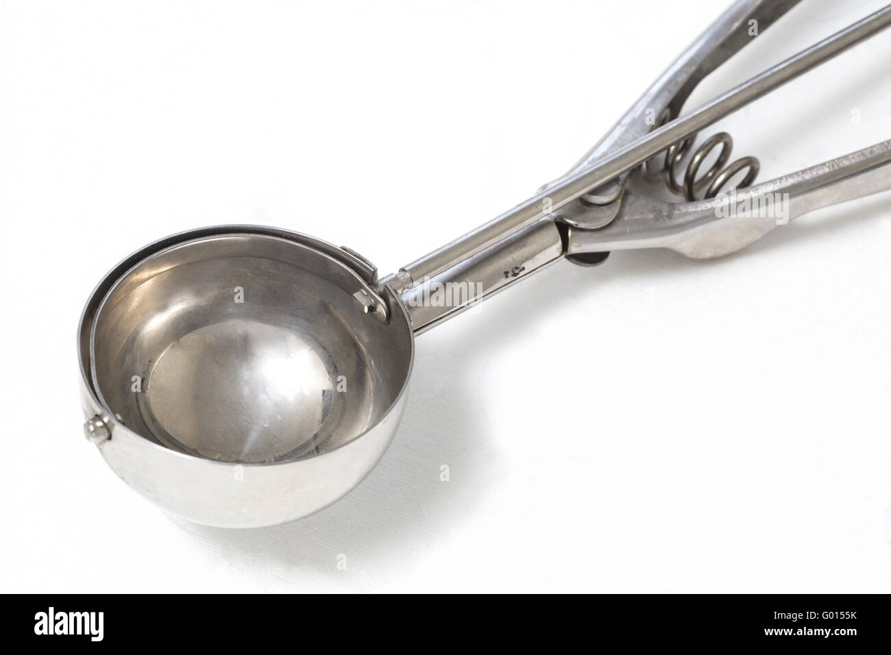 Ice cream scoop isolated on white Stock Photo Alamy