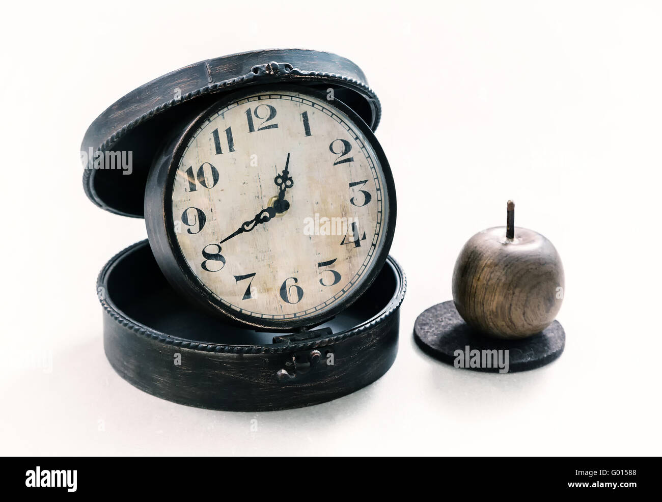 desktop clock, retro Stock Photo Alamy