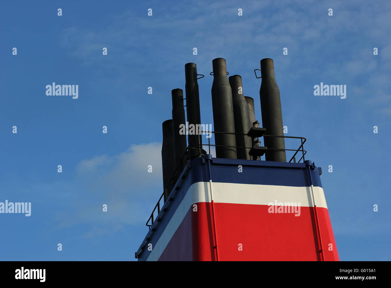 Chimney of a ferry ship Stock Photo - Alamy