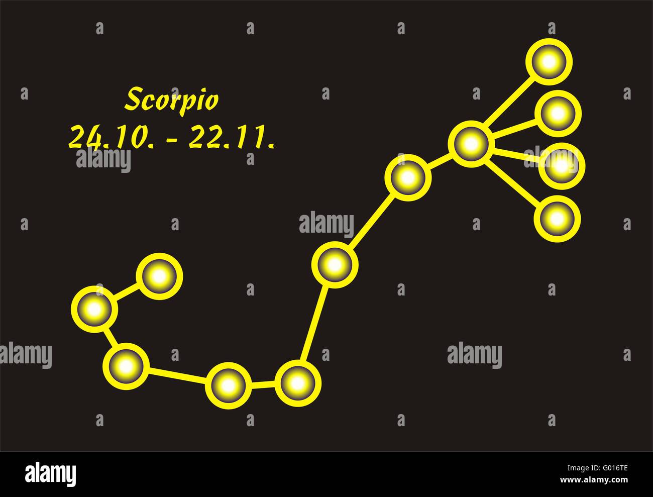 Sign of the zodiac scorpio Stock Photo