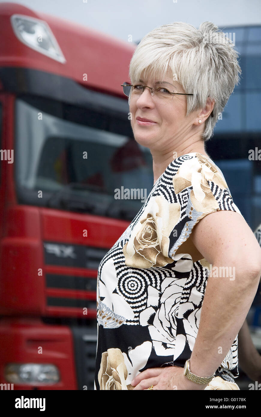 Trucker - Lady Stock Photo