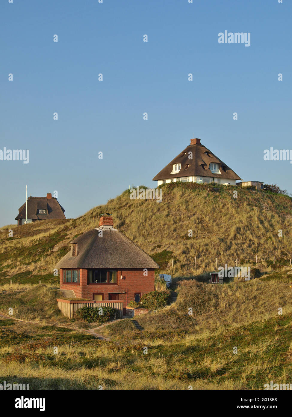 Holiday homes in Hoernum Stock Photo