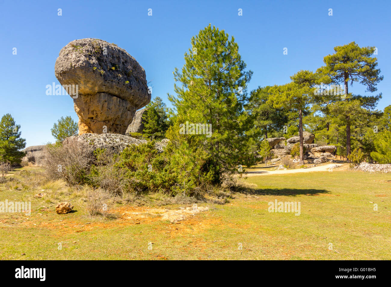 Rocks with capricious forms in the enchanted city of Cuenca, Spain ...