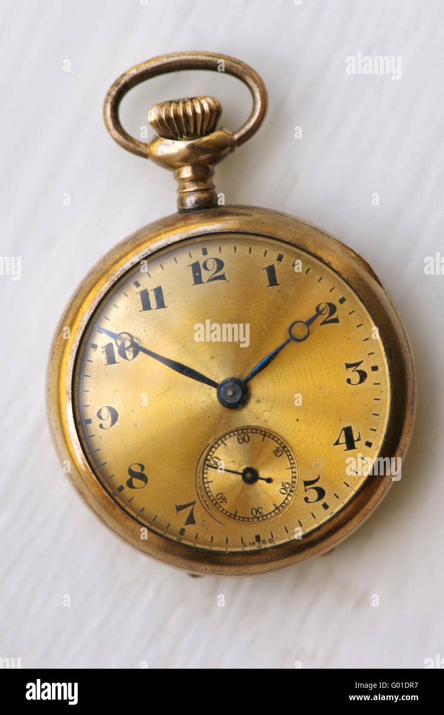 Antique Gold Watch Stock Photo