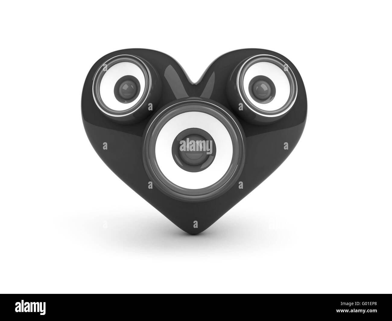 black-heart-with-speaker-over-white-background-stock-photo-alamy