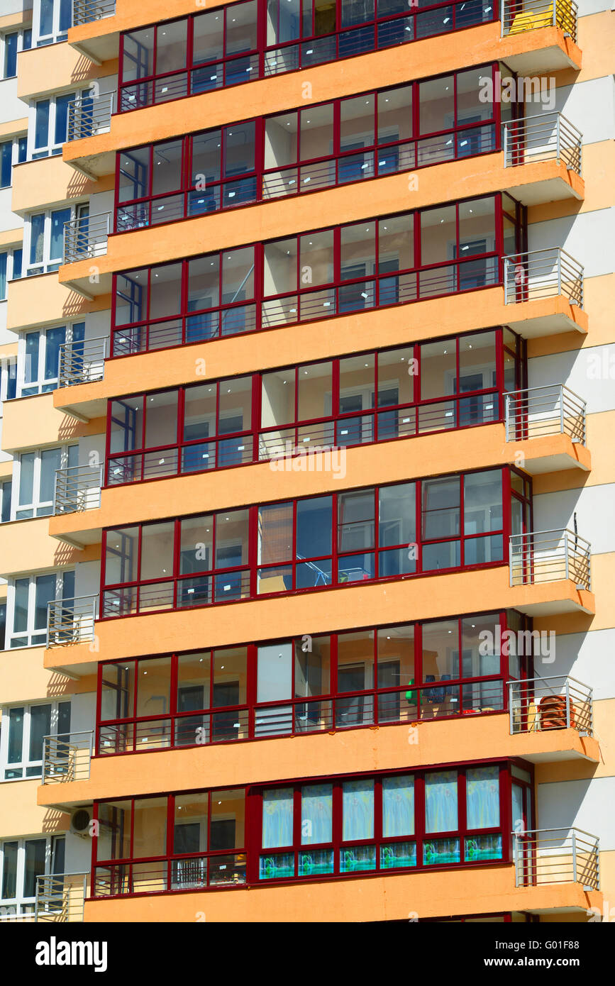 Facade of a modern apartment building Stock Photo - Alamy