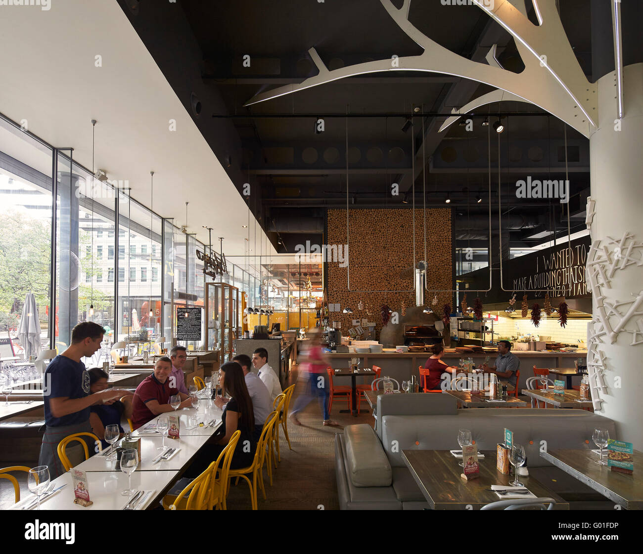 Ground floor restaurant interior. Central Saint Giles, London, United