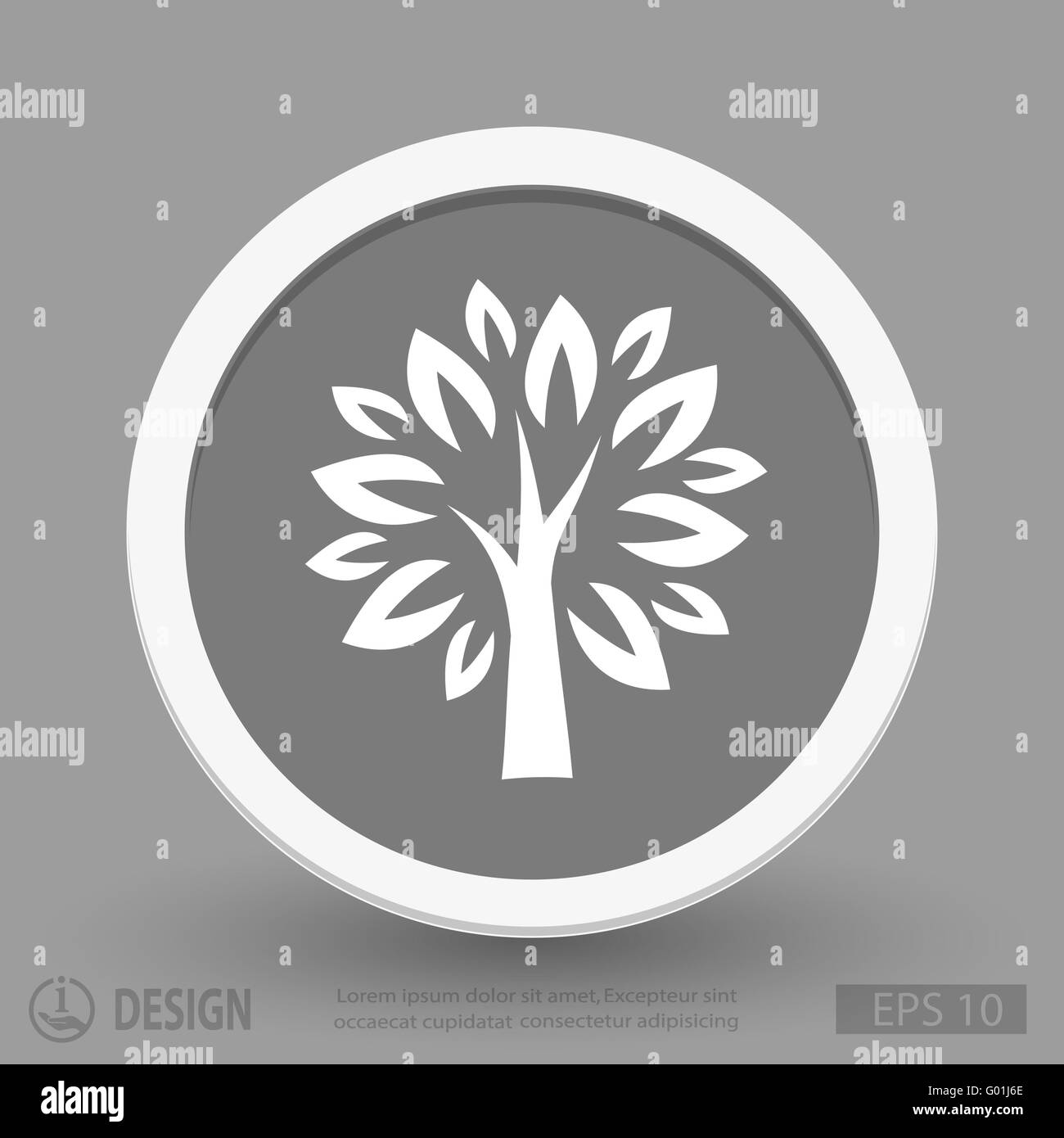 Pictograph of tree Stock Vector