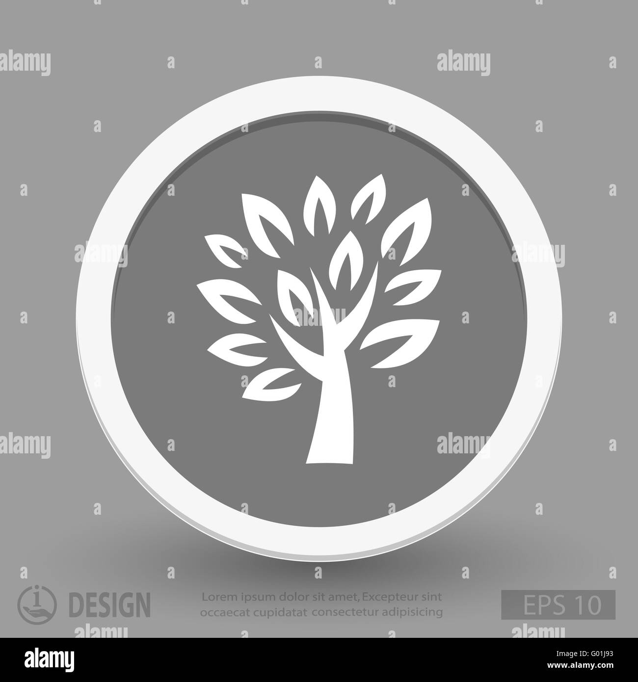 Pictograph of tree Stock Vector