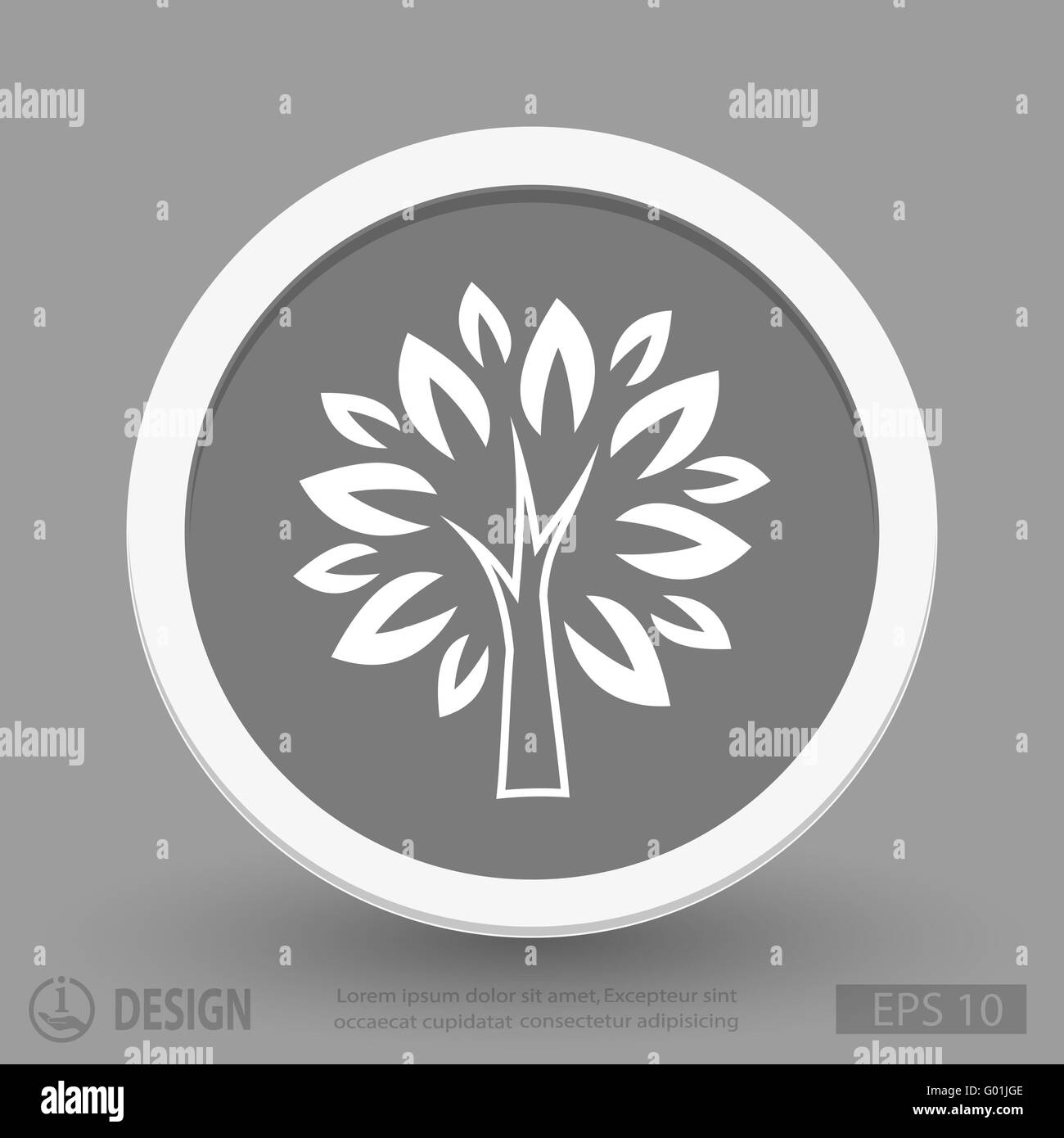 Pictograph of tree Stock Vector