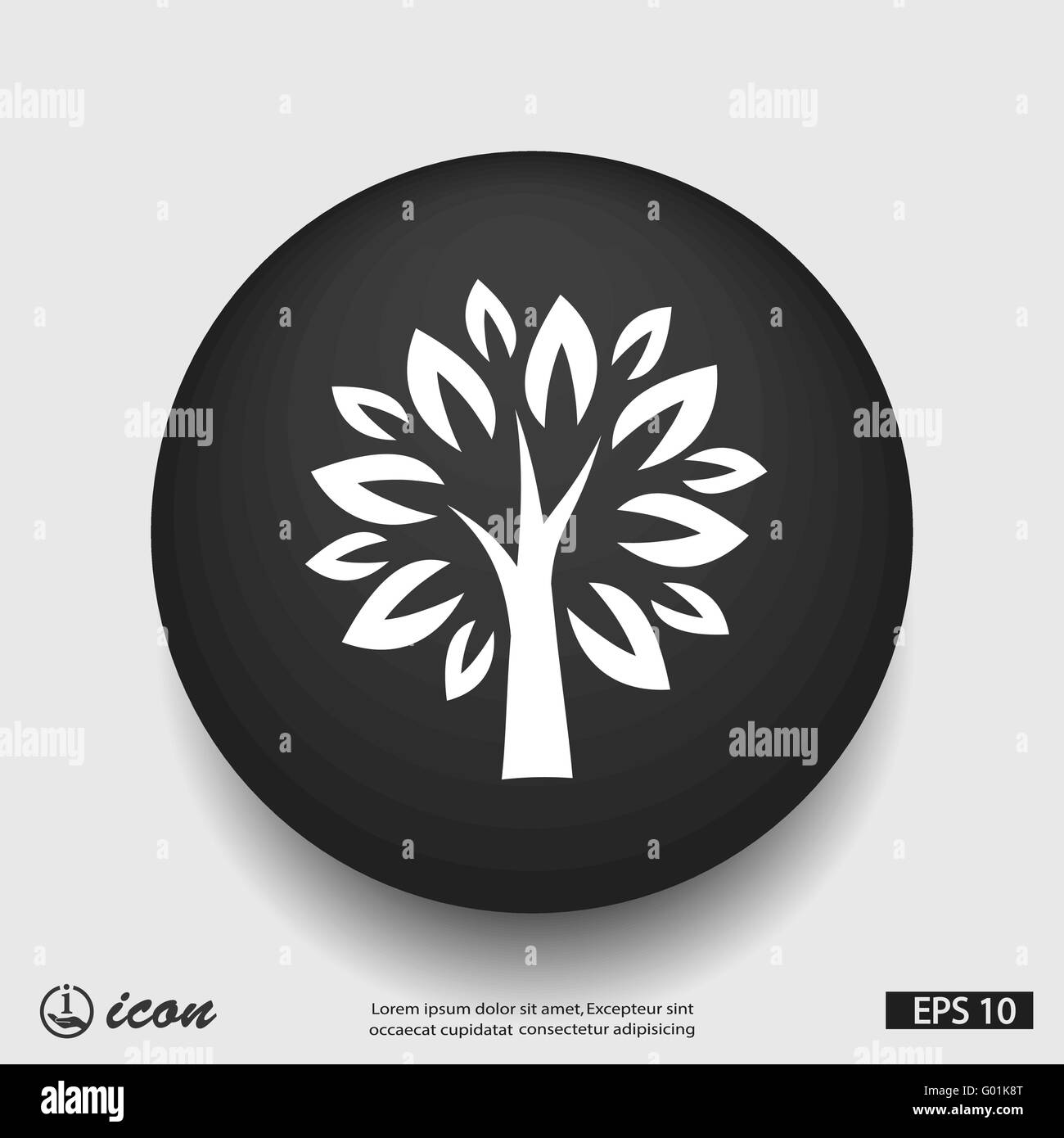 Pictograph of tree Stock Vector