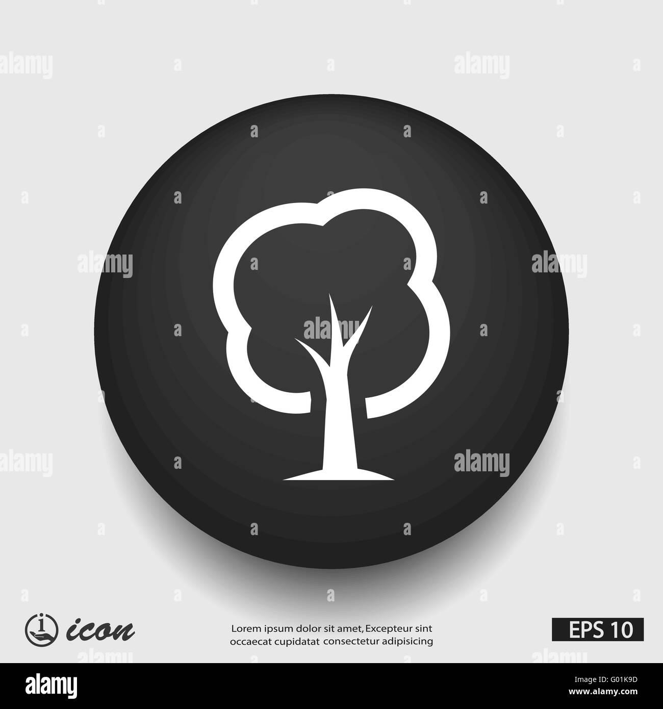 Pictograph of tree Stock Vector