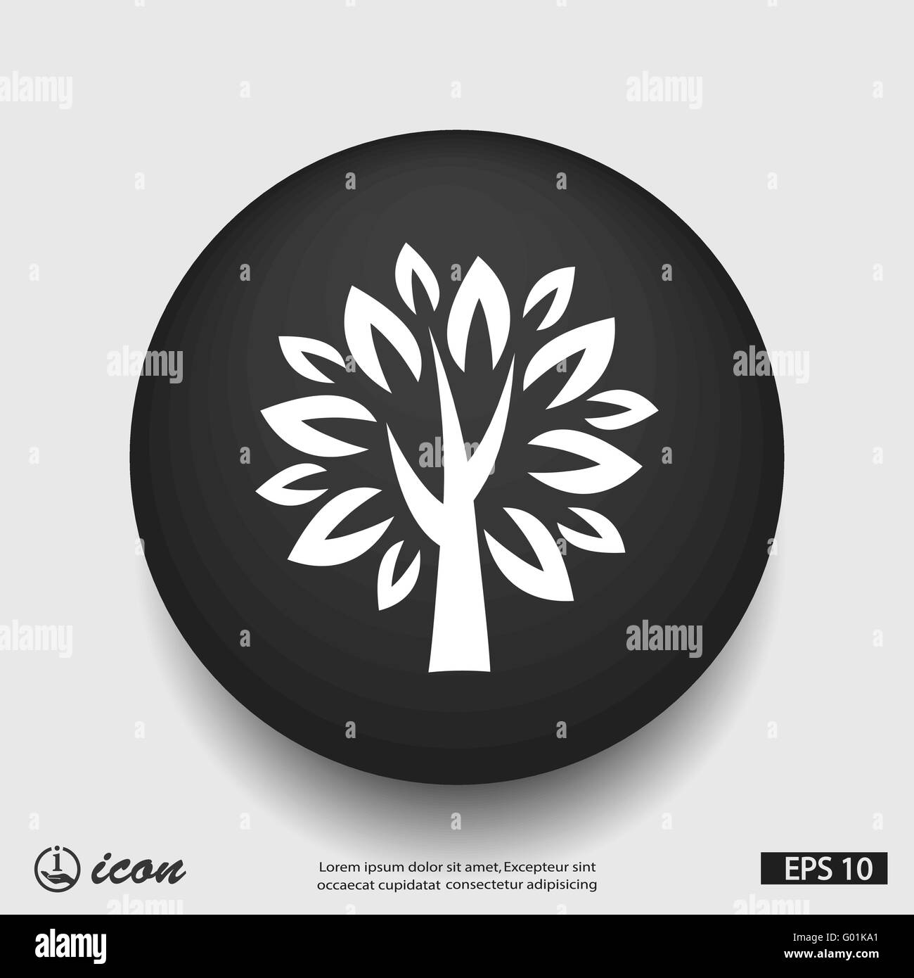 Pictograph of tree Stock Vector