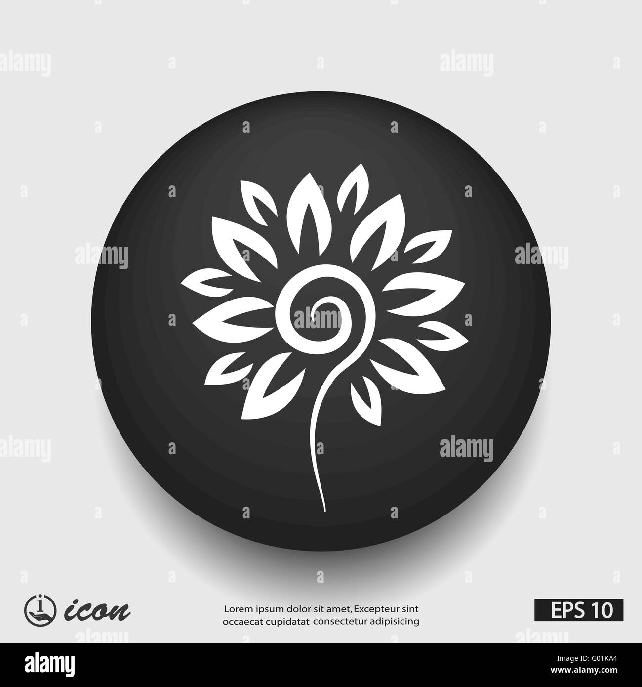 Pictograph of flower Stock Vector