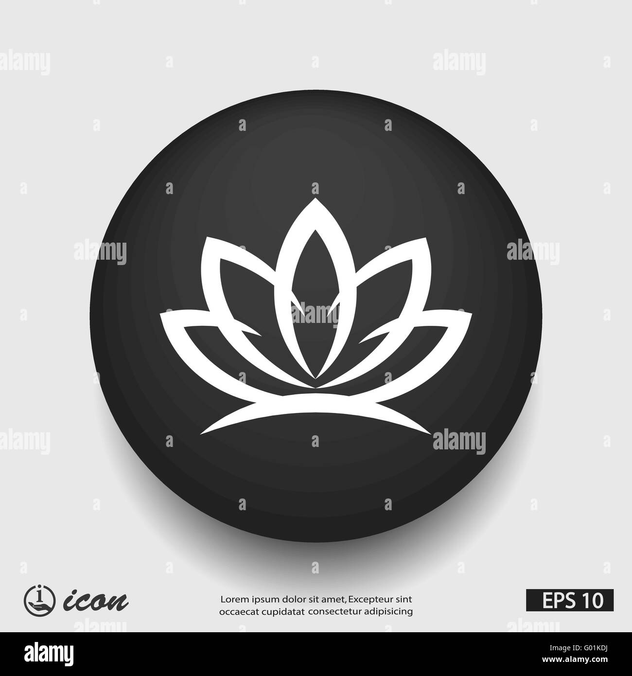 Pictograph of lotus Stock Vector