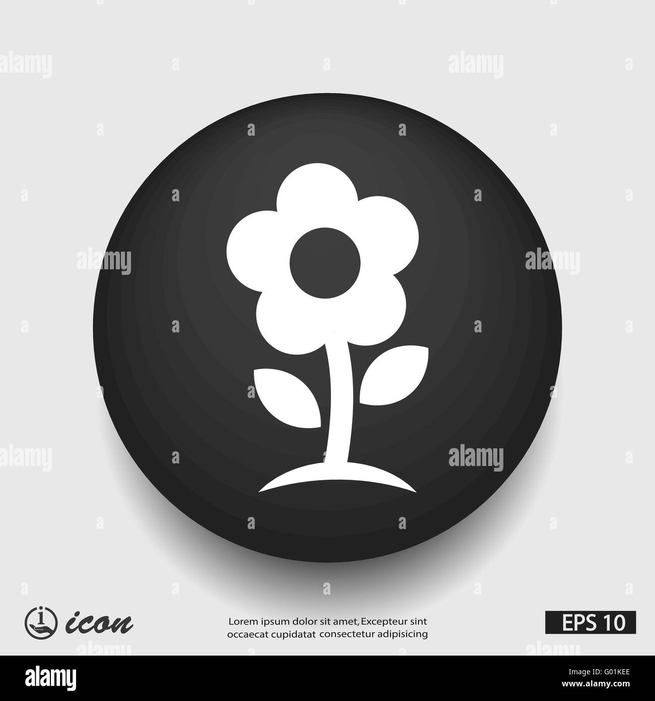 Pictograph of flower Stock Vector