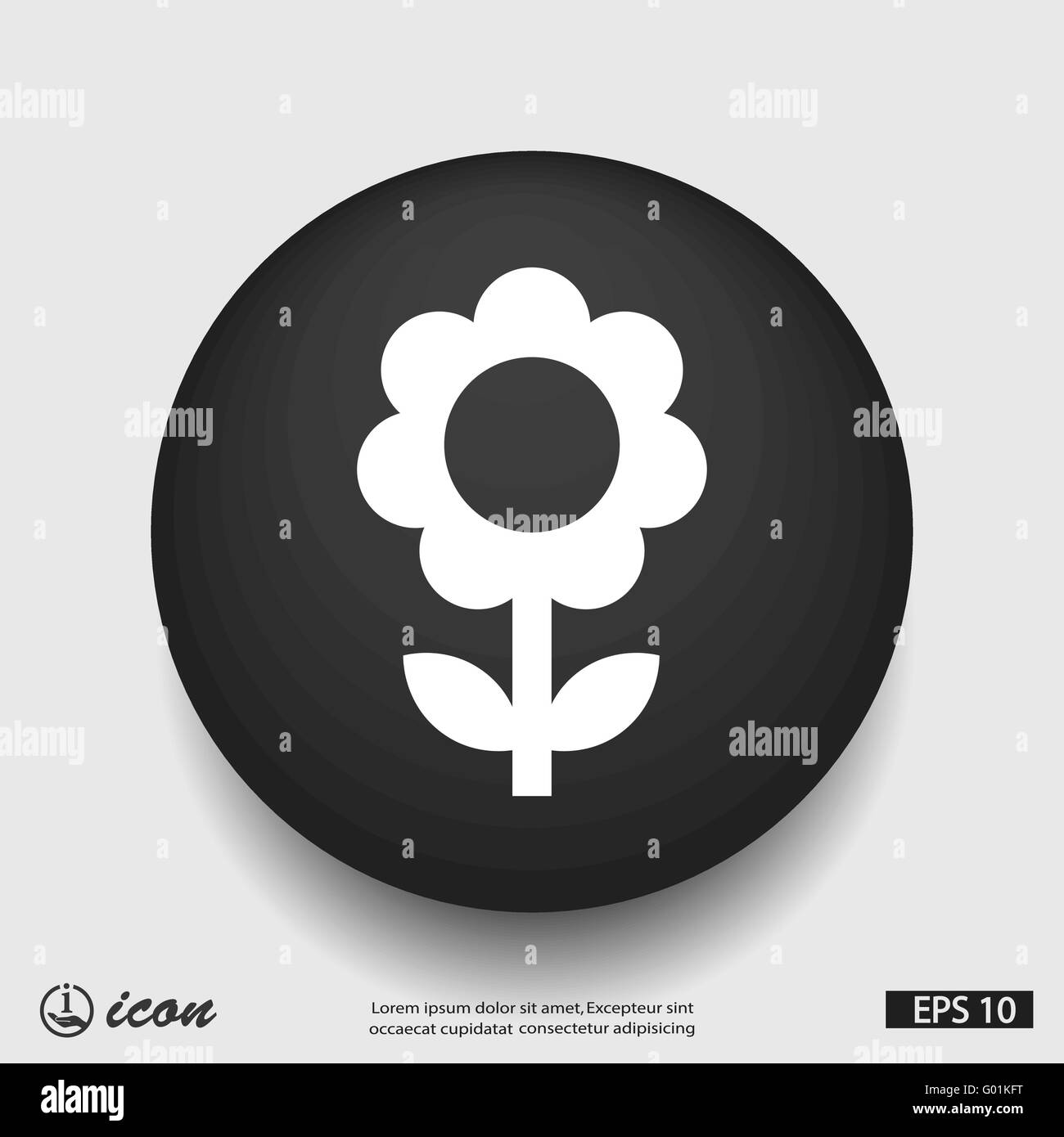 Pictograph of flower Stock Vector