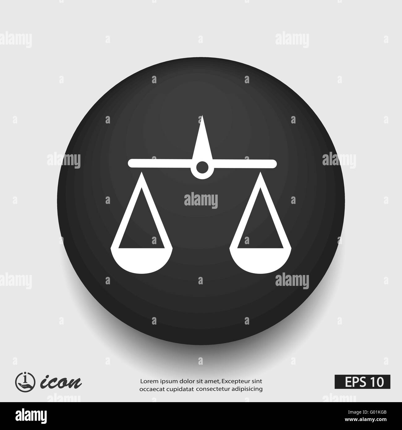 Pictograph of justice scales Stock Vector Image & Art Alamy