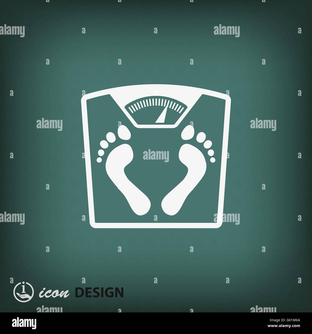 Pictograph of bathroom scale with footprints Stock Vector Image & Art ...