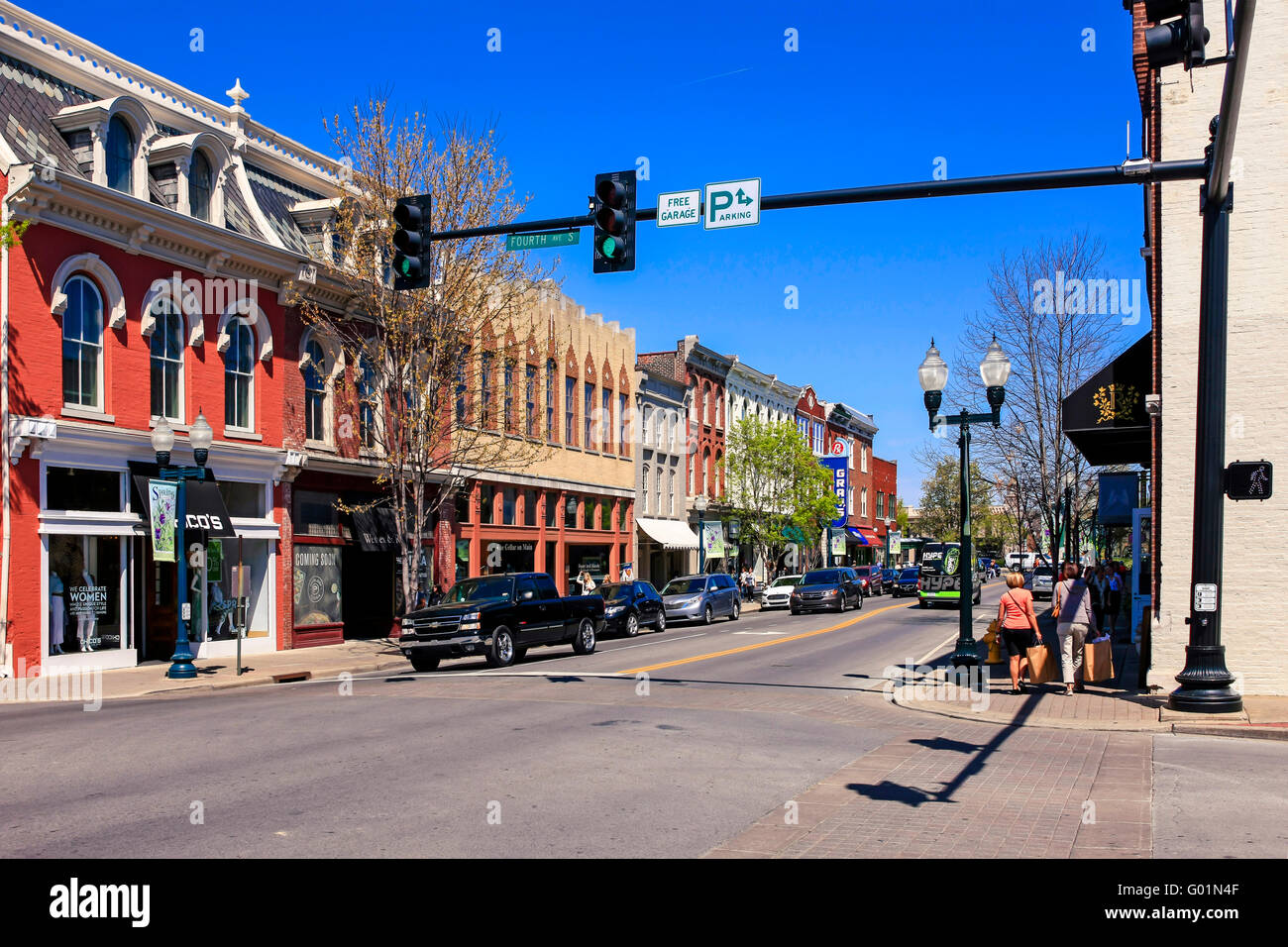 Stores On Main Street In Downtown Franklin, Tennessee, Some 21 Miles 