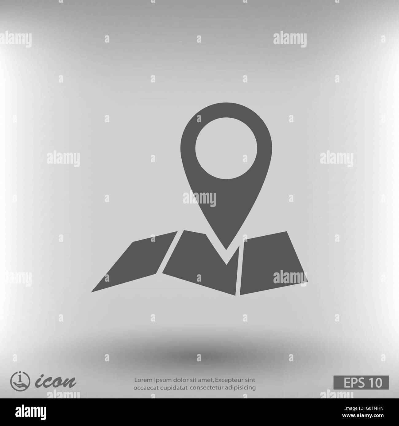 Pin on the map. Vector icon Stock Vector Image & Art - Alamy