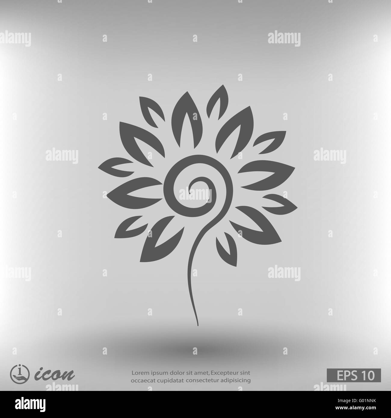 Pictograph of flower Stock Vector