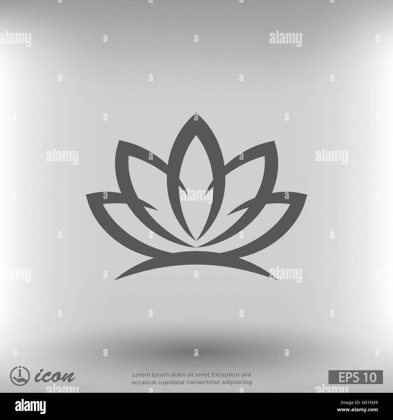 Pictograph of lotus Stock Vector