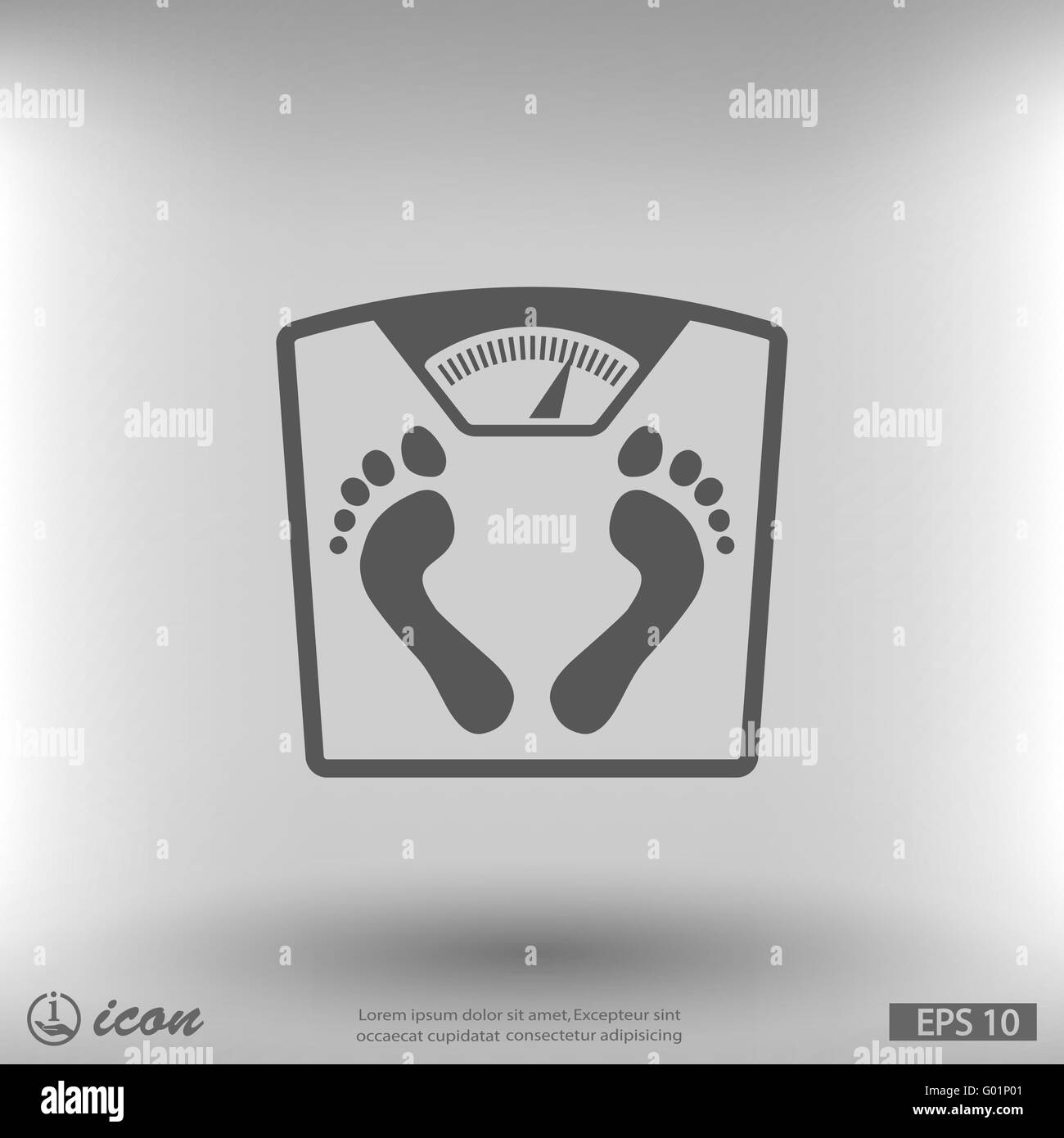 Pictograph of bathroom scale with footprints Stock Vector Image & Art