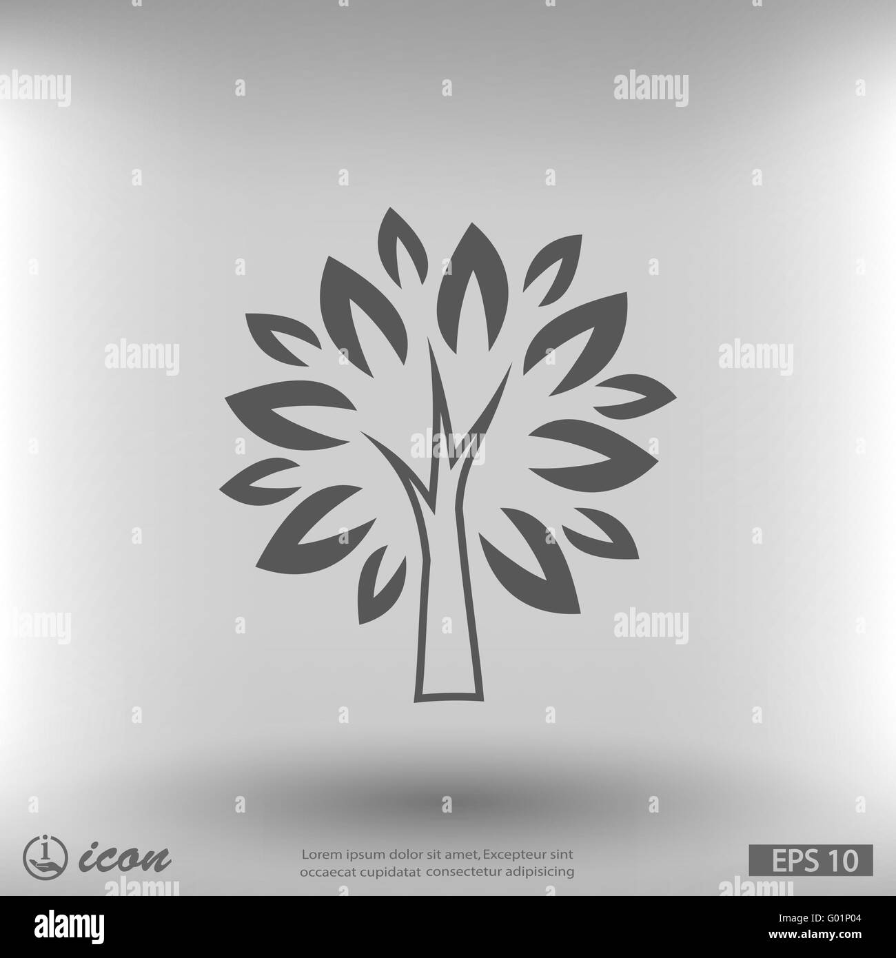 Pictograph of tree Stock Vector