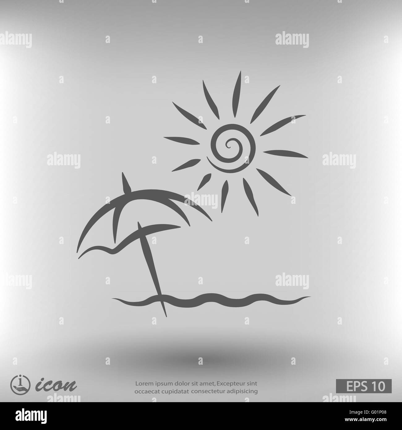 Pictograph of summer vacation Stock Vector