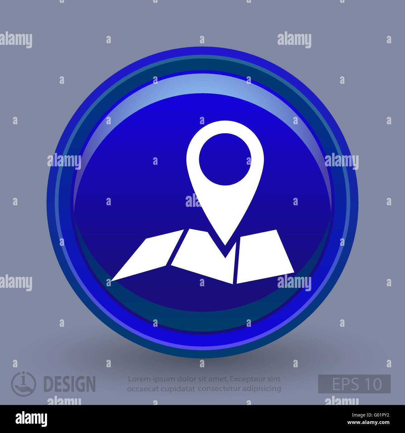 Pin on the map. Vector icon Stock Vector Image & Art - Alamy