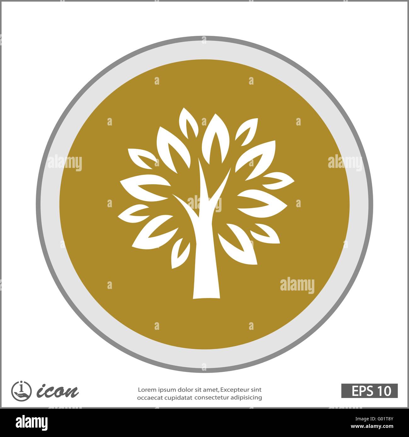 Pictograph of tree Stock Vector
