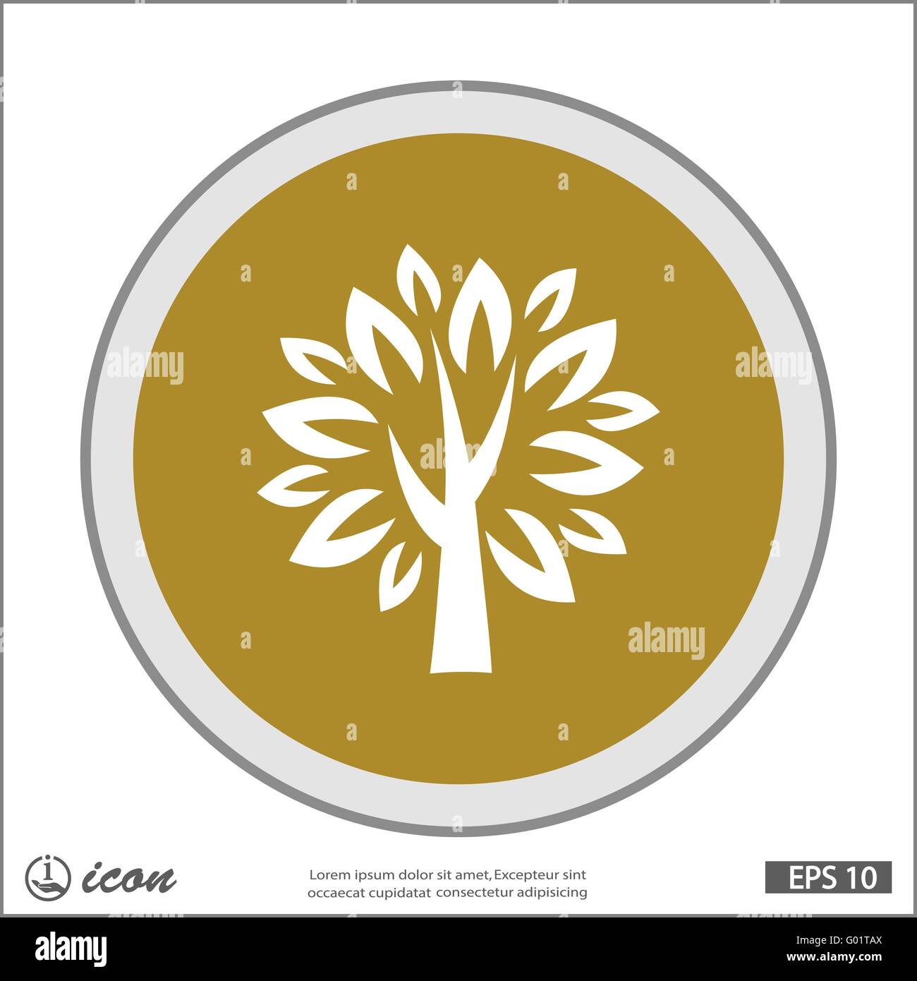 Pictograph of tree Stock Vector