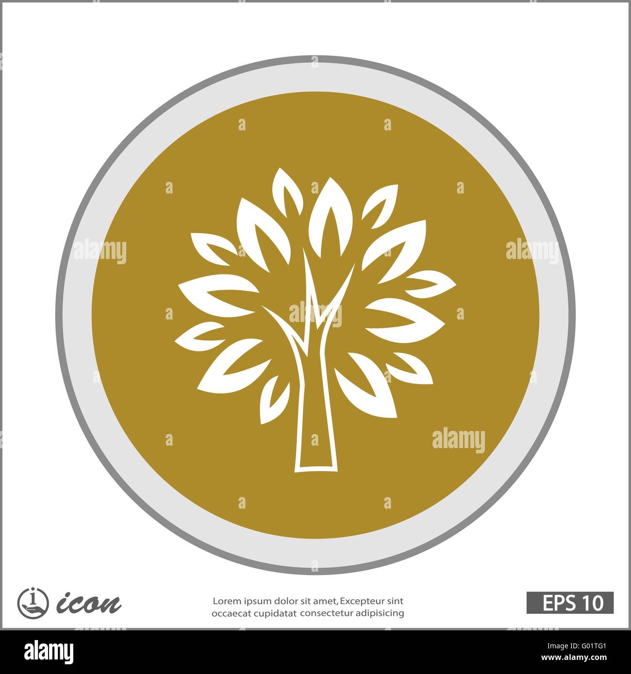 Pictograph of tree Stock Vector