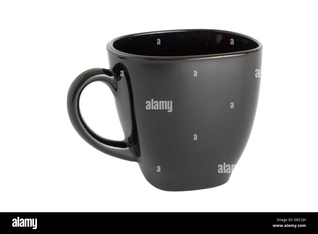 black empty cup isolated on a white background Stock Photo Alamy