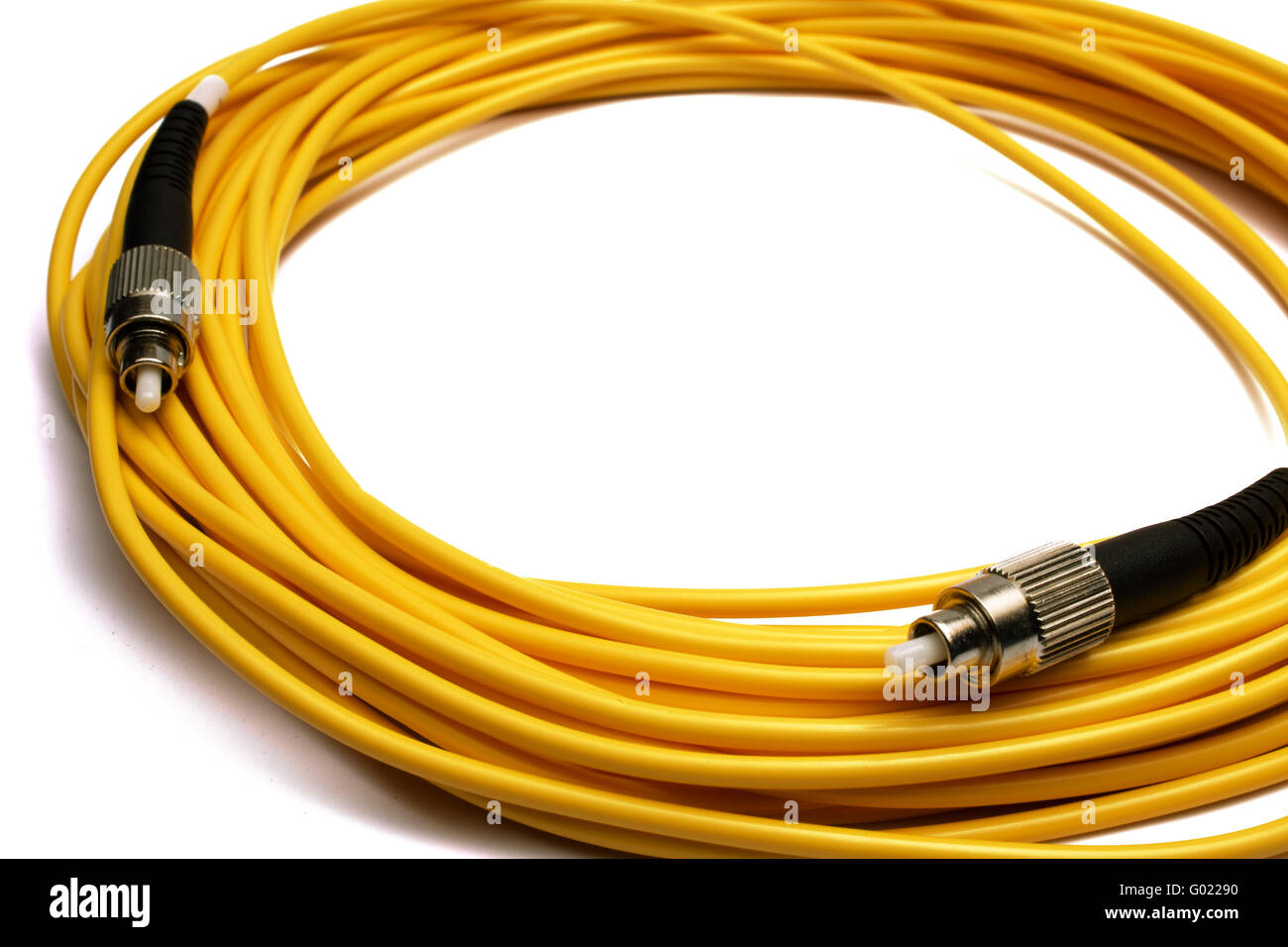 Glass fibre for connection fc on a white background it is isolated Stock Photo