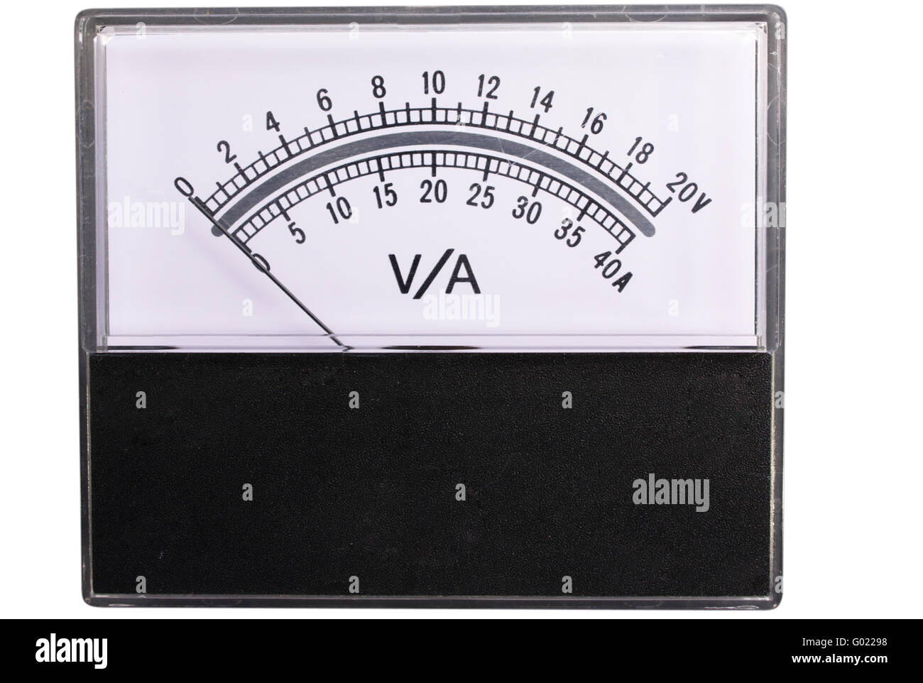 The measuring device with an arrow on a white background is isolated ...