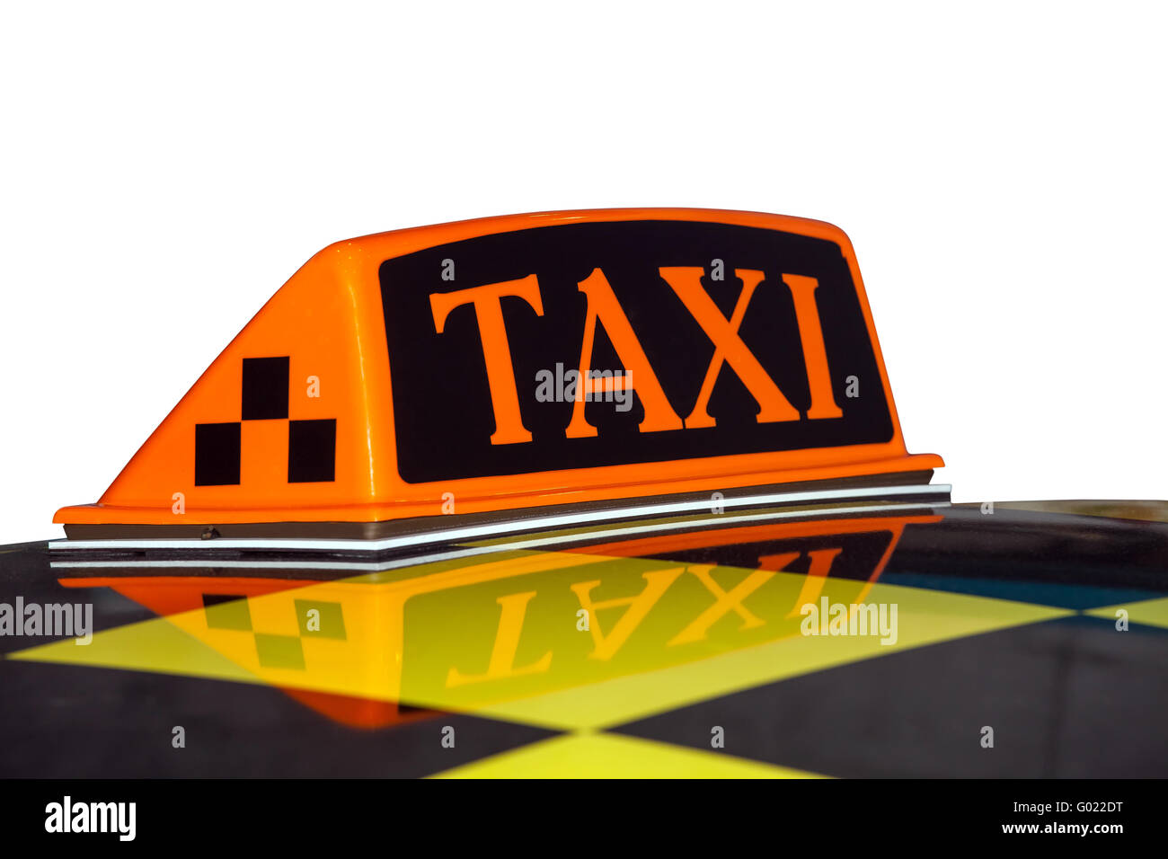 Taxi sign isolated Stock Photo