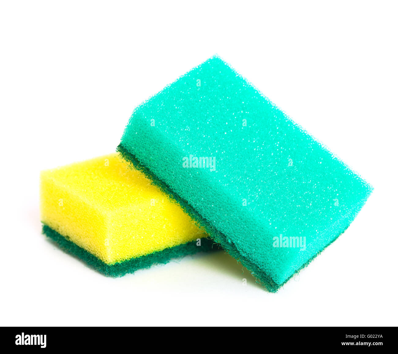 Scrubbing sponges isolated on white background Stock Photo