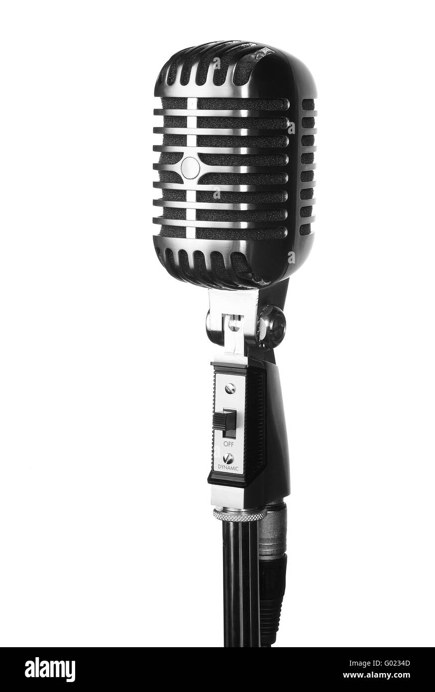 Stand microphone isolated on Black and White Stock Photos & Images - Alamy