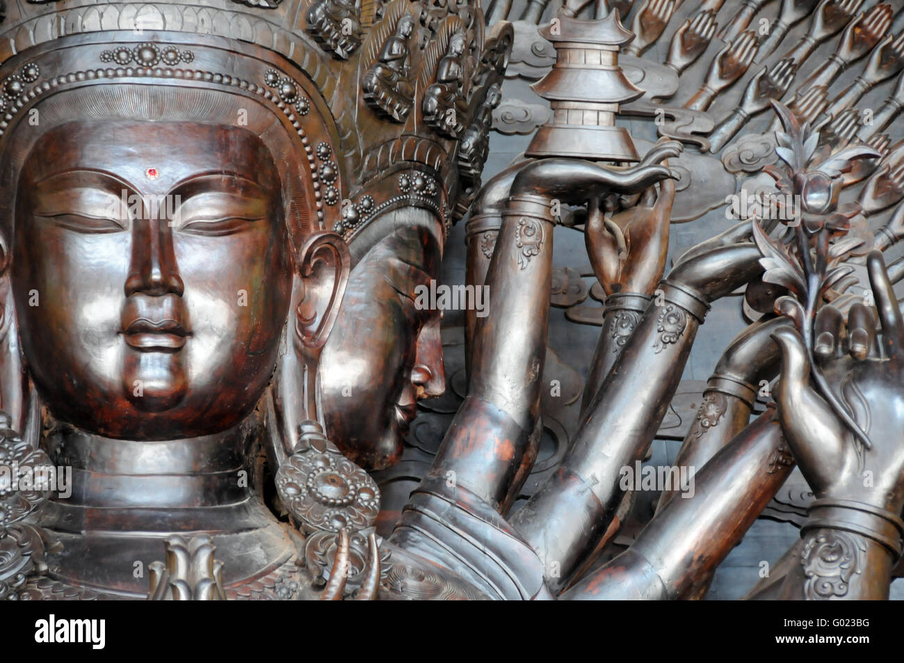 thousands hands guanyin statue Stock Photo